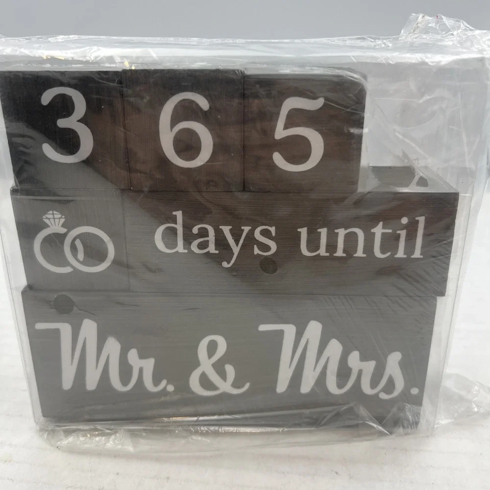 365 Countdown Blocks Wedding Day‎ & Anniversary Countdown Calendar NEW